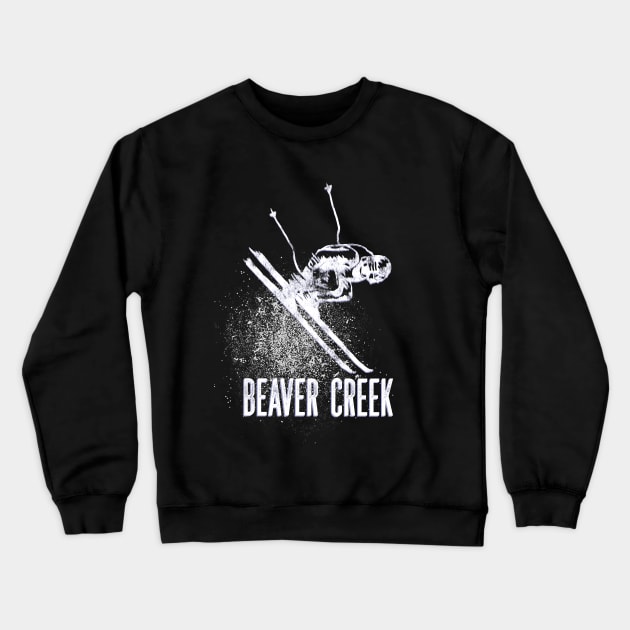 Beaver Creek CO Ski Mountain Resort Downhill Skier Crewneck Sweatshirt by Pine Hill Goods